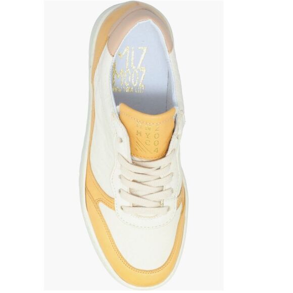 Miz Mooz Veronica Leather Sneaker Lightweight Yellow/White Size 7.5 Euro 38, NWT - Picture 7 of 17